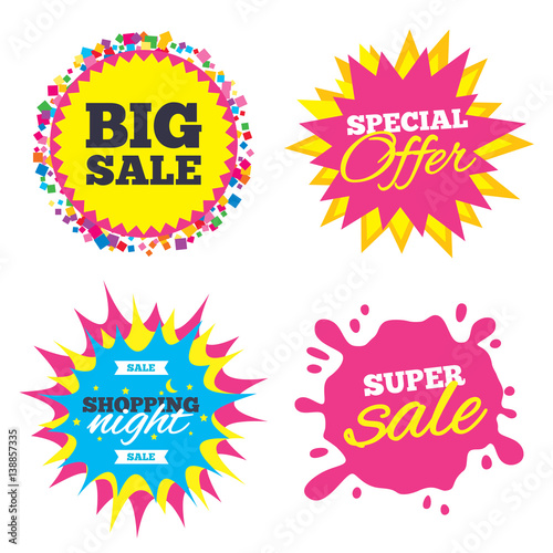 Big sale sign icon. Special offer symbol.