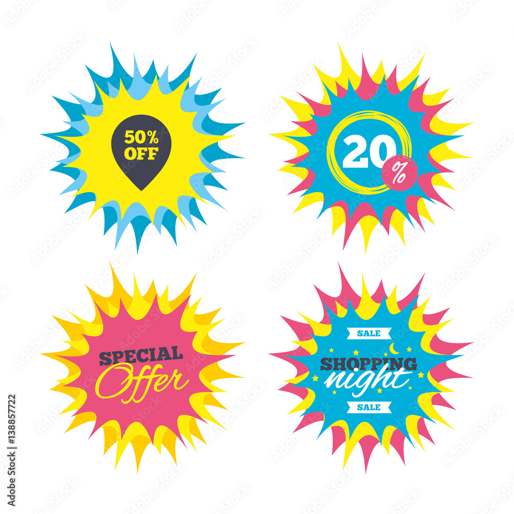 Fototapeta premium 50 percent sale pointer tag sign icon.