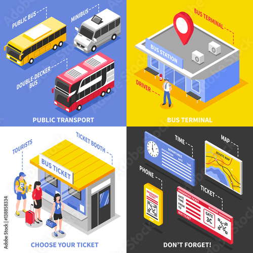 Bus Terminal Isometric Design Concept