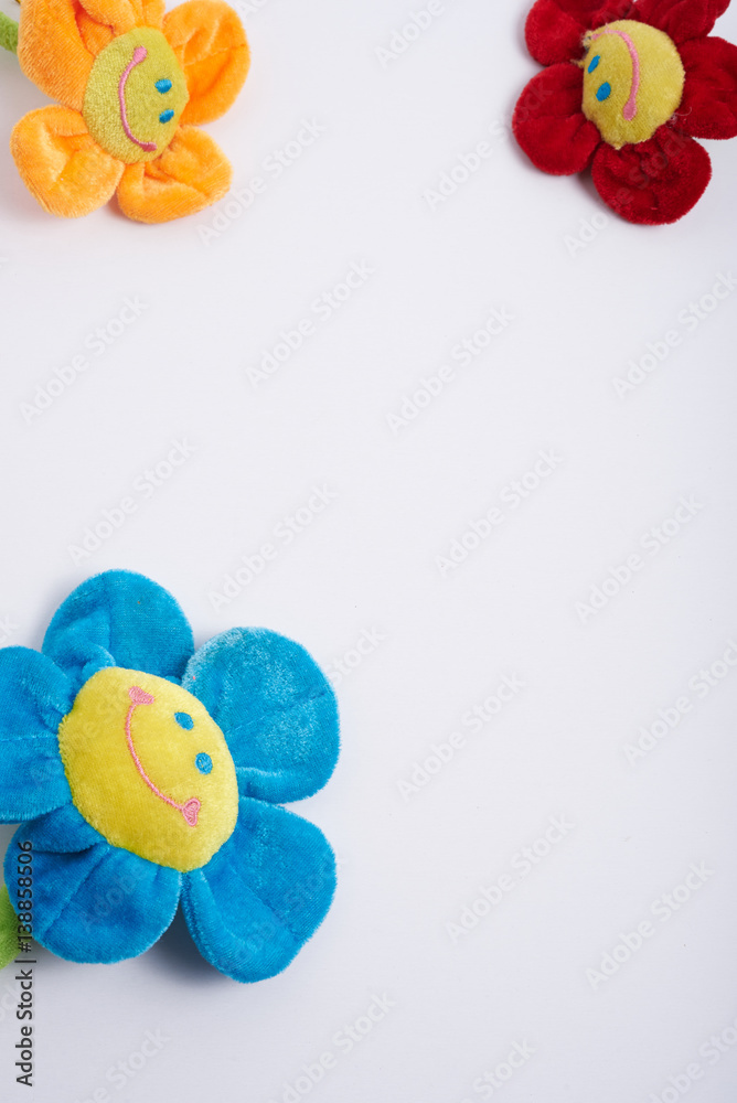 colored flowers smiling