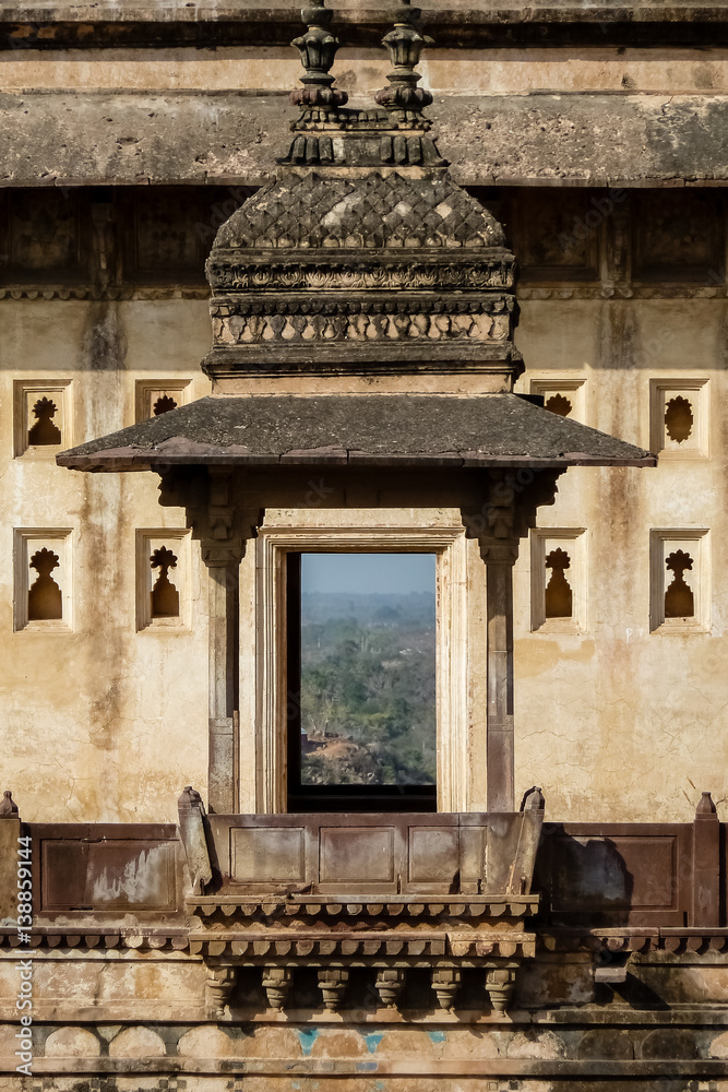 View through, Jahangir Mahal, Orchha, Madhya Pradesh, India