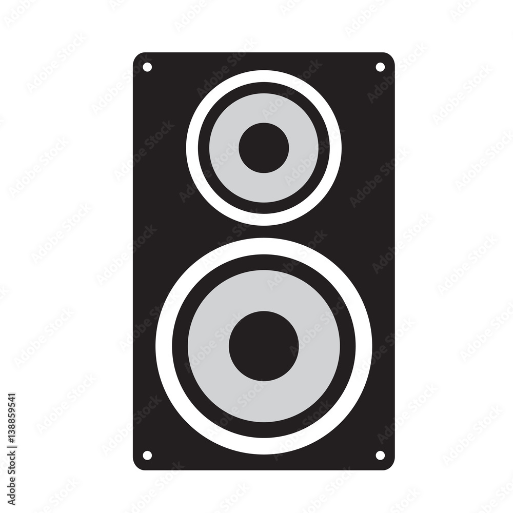 Isolated silhouette of a speaker, Vector illustration Isolated silhouette of a speaker, Vector illustration