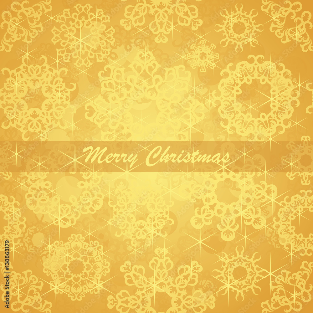 Christmas card with snowflakes. Christmas background