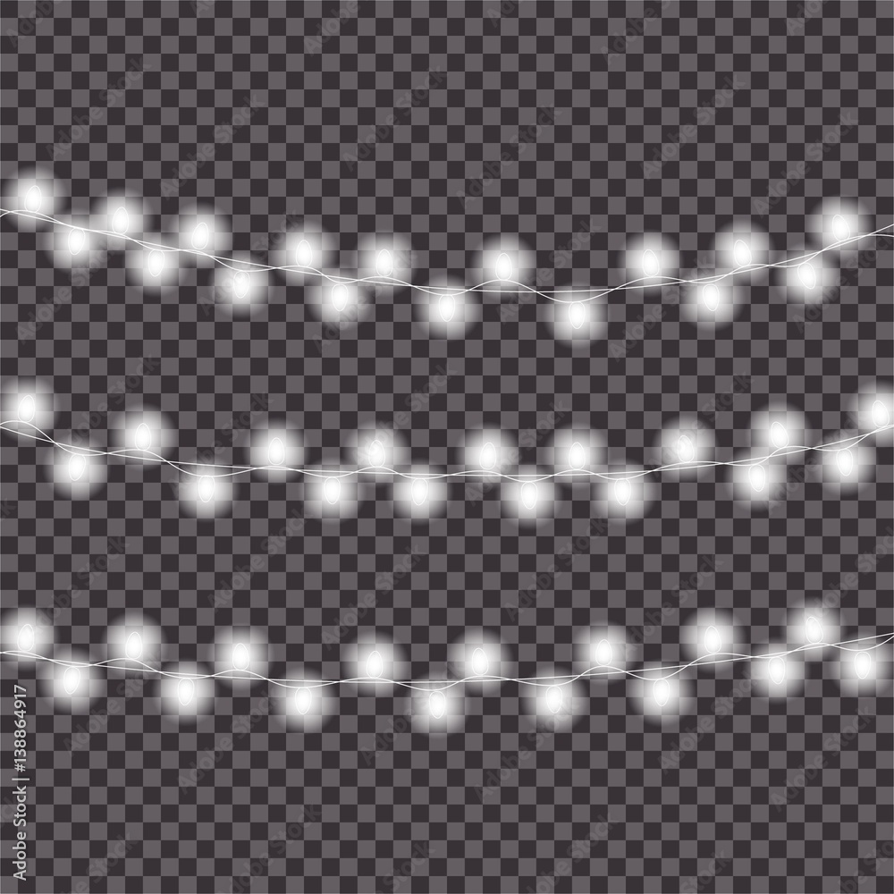 Christmas lights isolated realistic design elements Christmas lights isolated realistic design elements