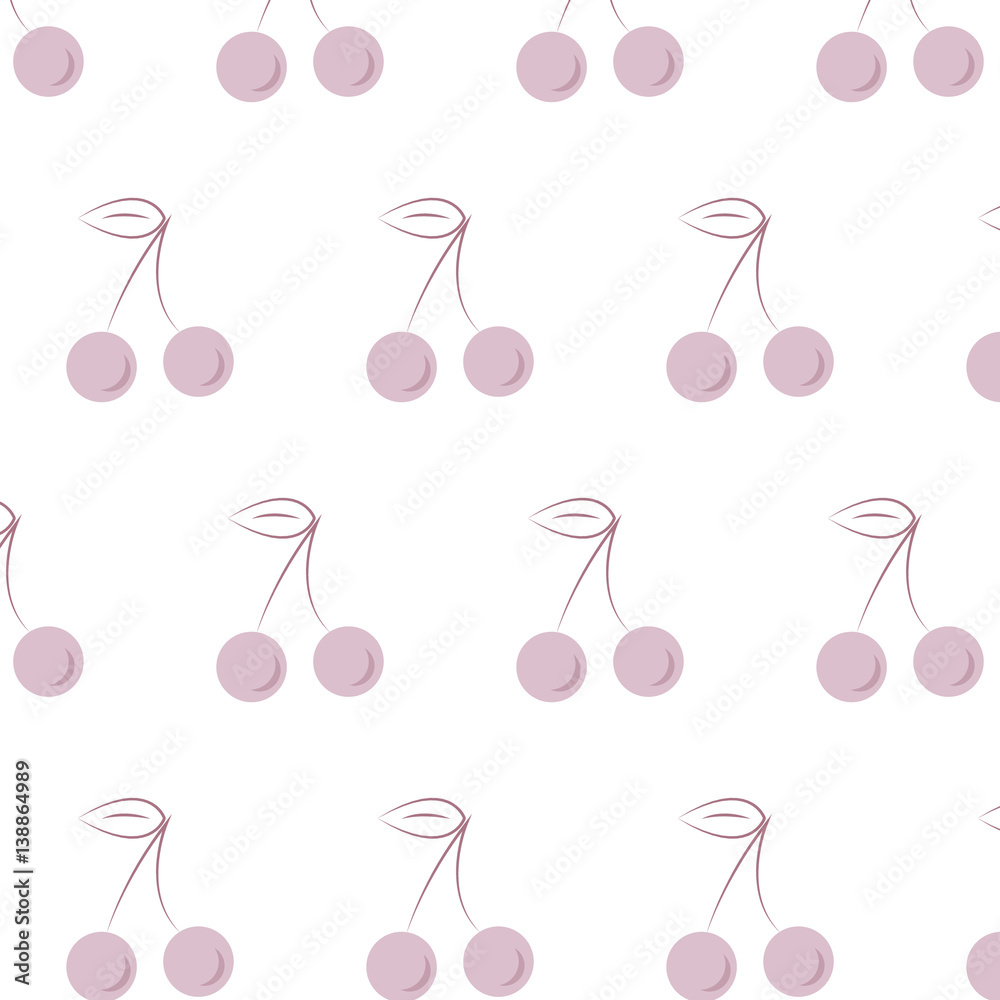 Lilac cherry on a white background Lilac cherry on a white background