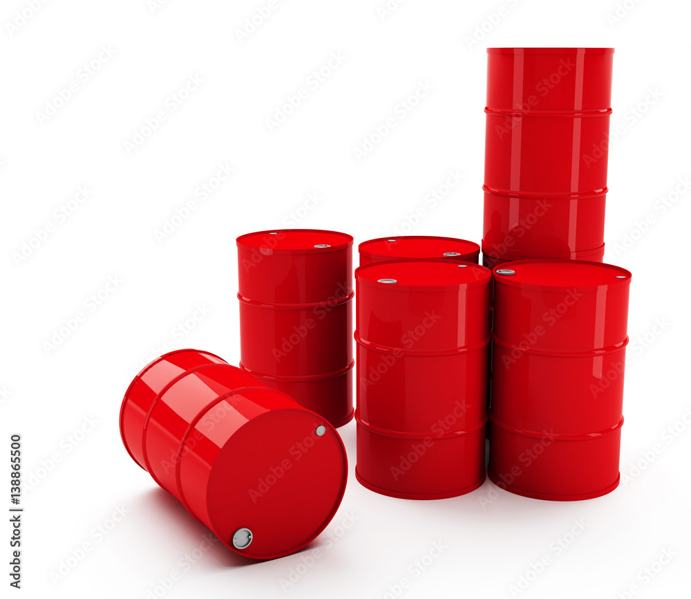 red drums isolated on white background red drums isolated on white background