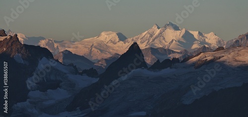 Distant view of the Mischabel range, Switzerland