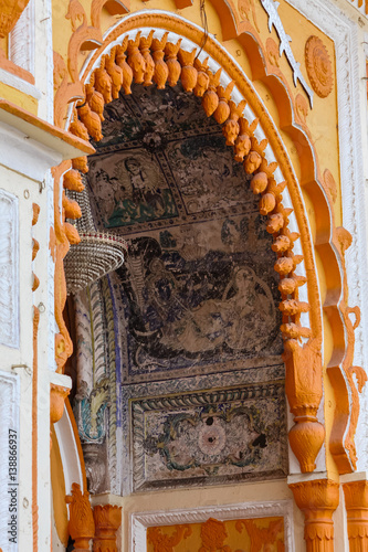 Artful arch, Ram Raja Temple, Orchha, Madhya Pradesh, India