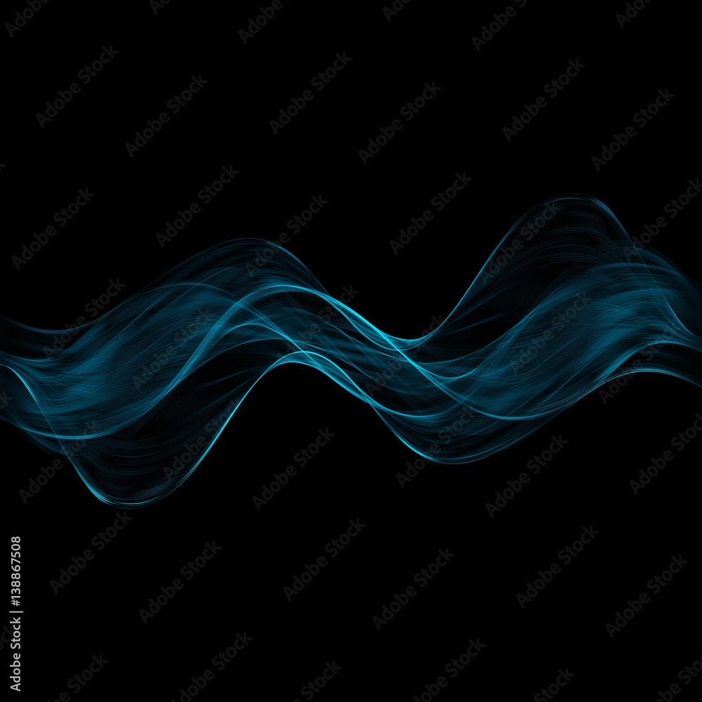 blue smoke effect on the black background blue smoke effect on the black background