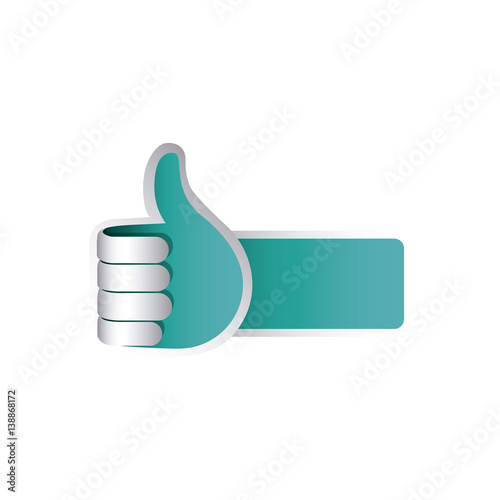 color 3d arm with hand with signal ok vector illustration