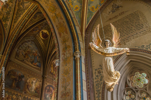 Photography Angel sculpture in the church interior