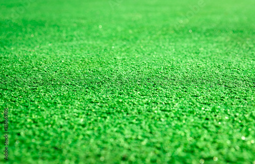 Close up of artificial green grass
