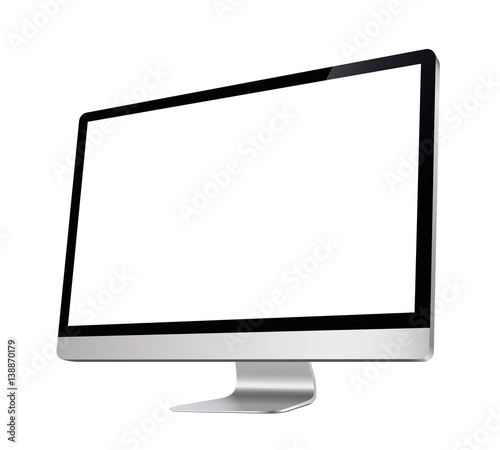 Computer, realistic, 3D, isolated