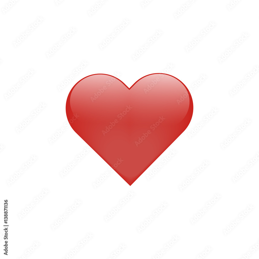 Vector illustration of two red glass loving hearts