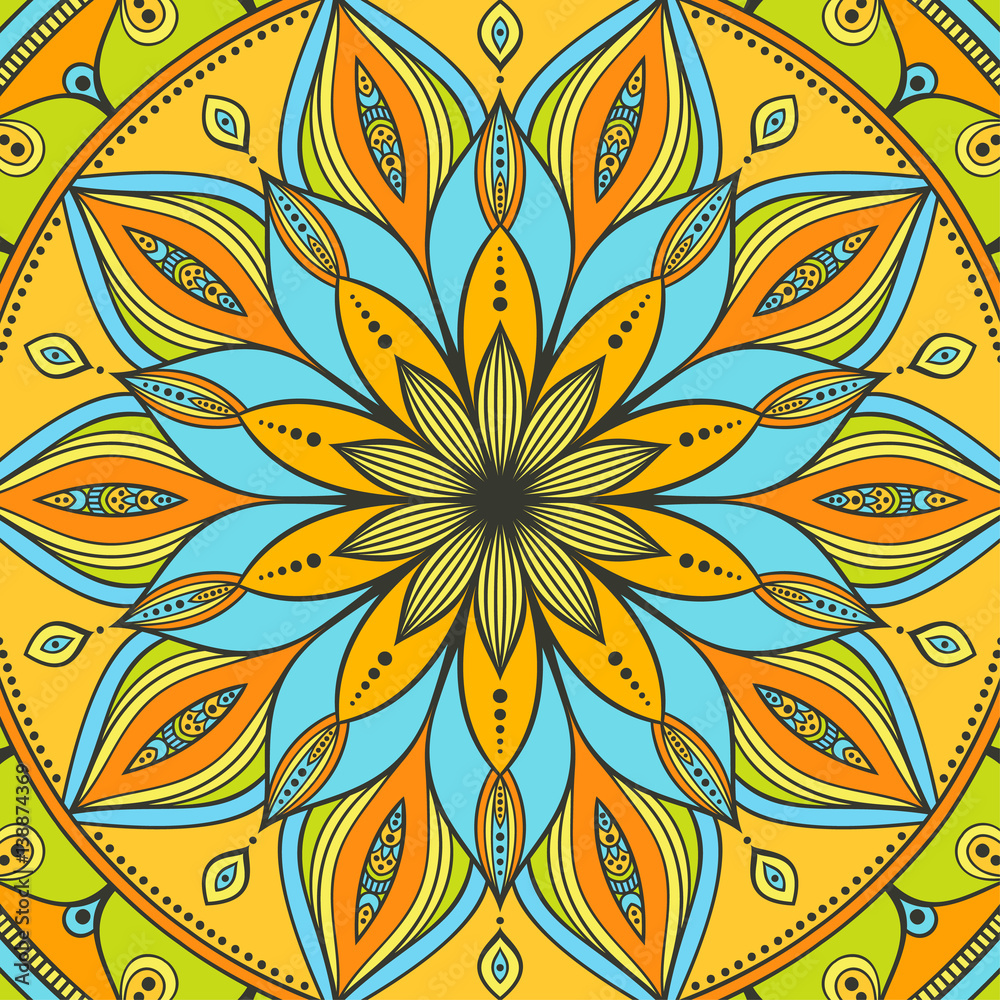 Fototapeta premium Mandala. Ethnic round ornament. Vector art