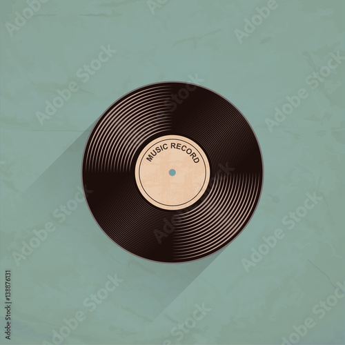 vector illustration of retro Vinyl record