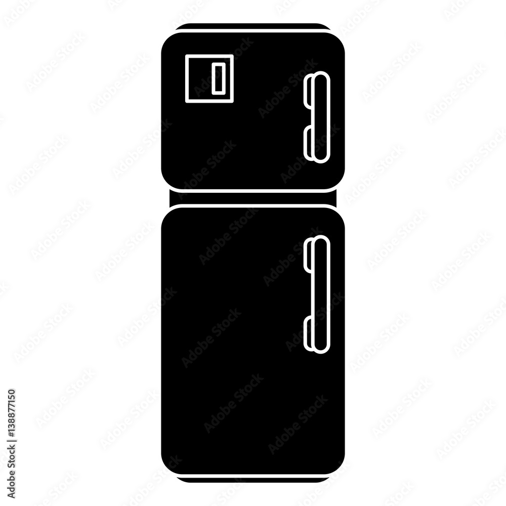 refrigerator appliance kitchen pictogram vector illustration eps 10