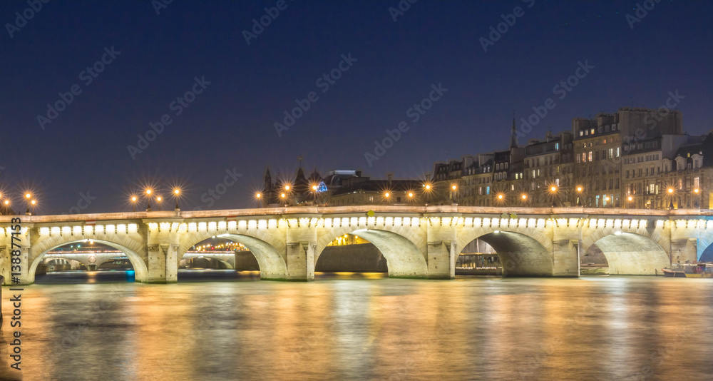 The pont neuf in evening, Paris.