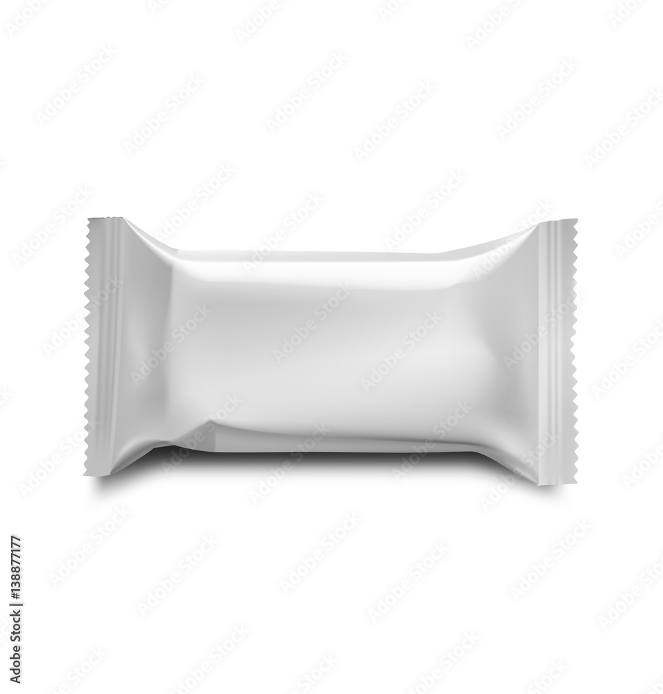 Flow pack with realistic transparent shadows on white background. Vector template ready for your design. Flow pack with realistic transparent shadows on white background. Vector template ready for your design.