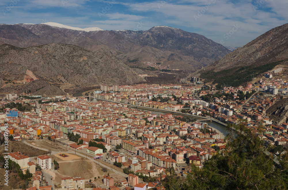 Aerial View Of Amasya, Turkey