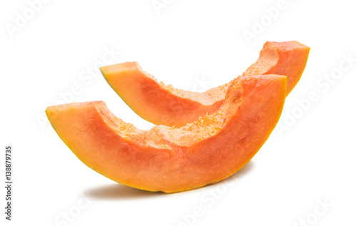 papaya fruit isolated