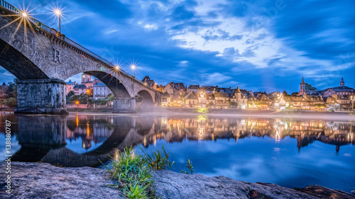 View over la Dordogne at Argentat, France photo