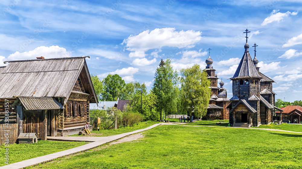 museum of wooden architecture in Suzdal, Russia museum of wooden architecture in Suzdal, Russia