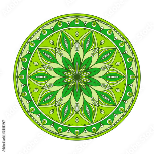 Mandala. Ethnic round ornament. Vector art