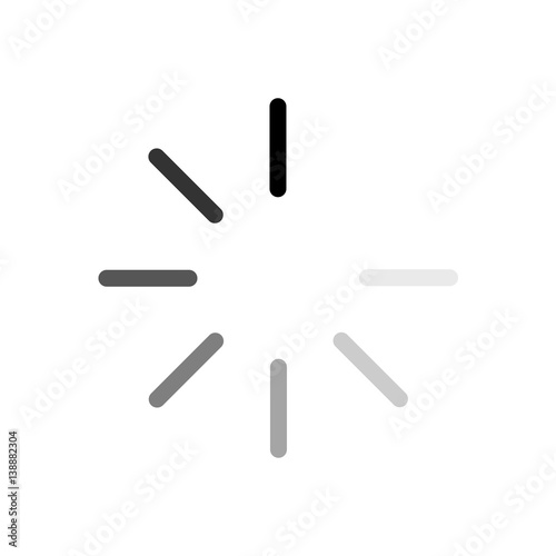 Vector loading black icon on white