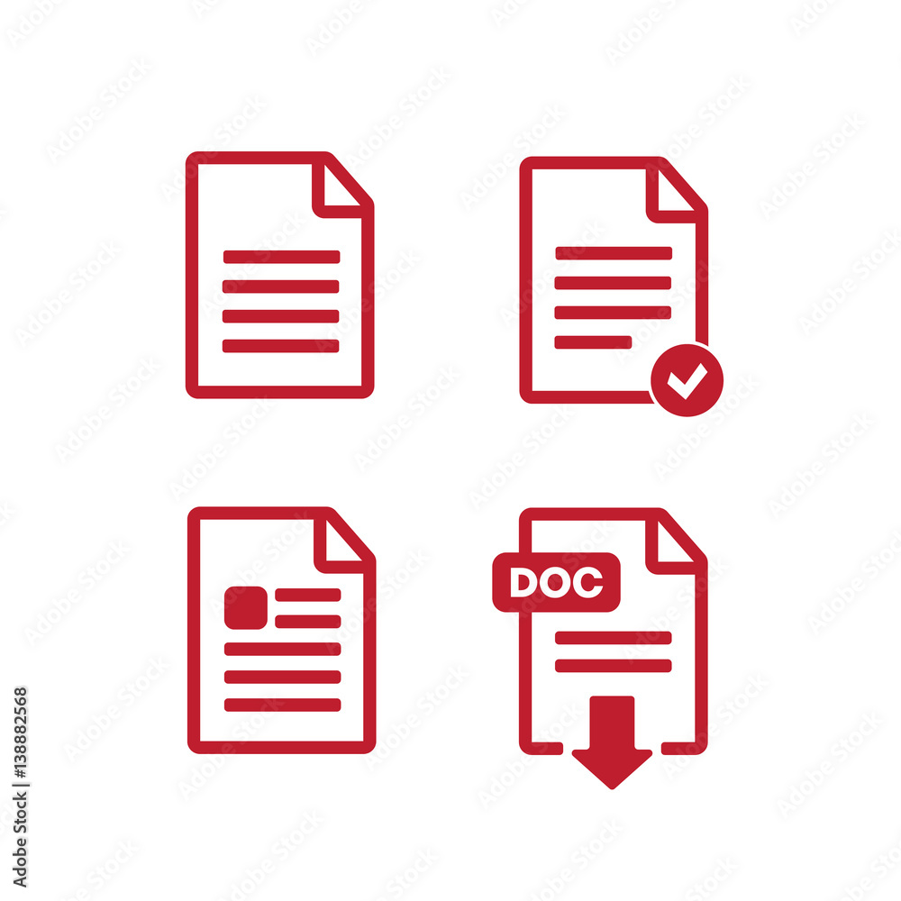 File vector set. Document text, symbol web File vector set. Document text, symbol web