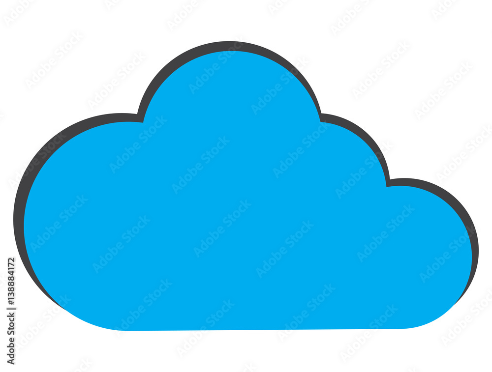 Isolated cloud on a white background, Vector illustration
