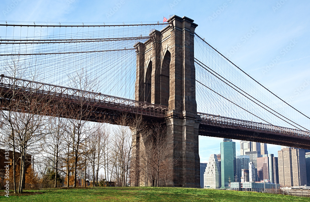Fototapeta premium brooklyn bridge close-up