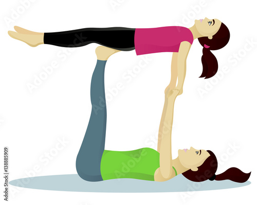 Acro yoga with child