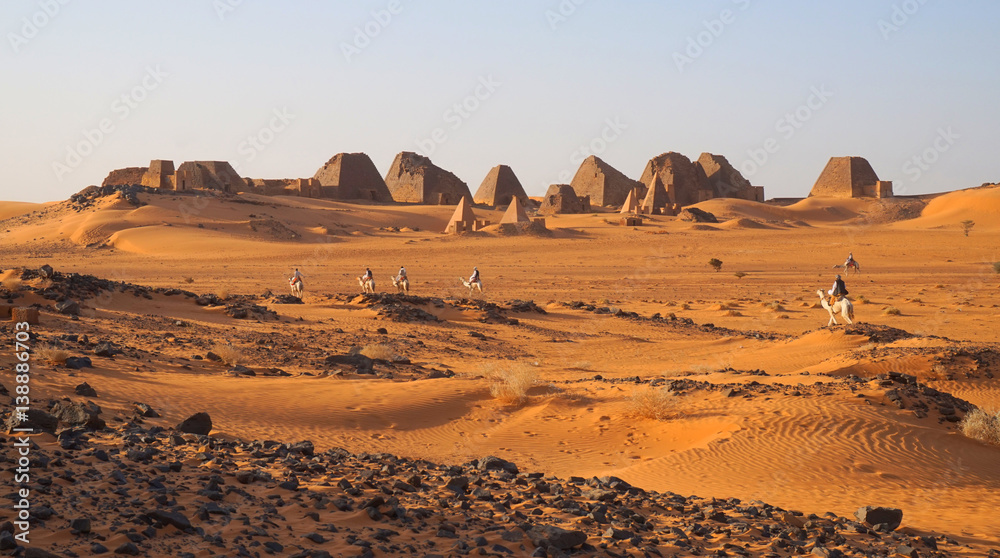 Naklejka premium Die Pyramiden von Meroe im Sudan