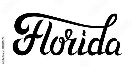Florida hand lettering