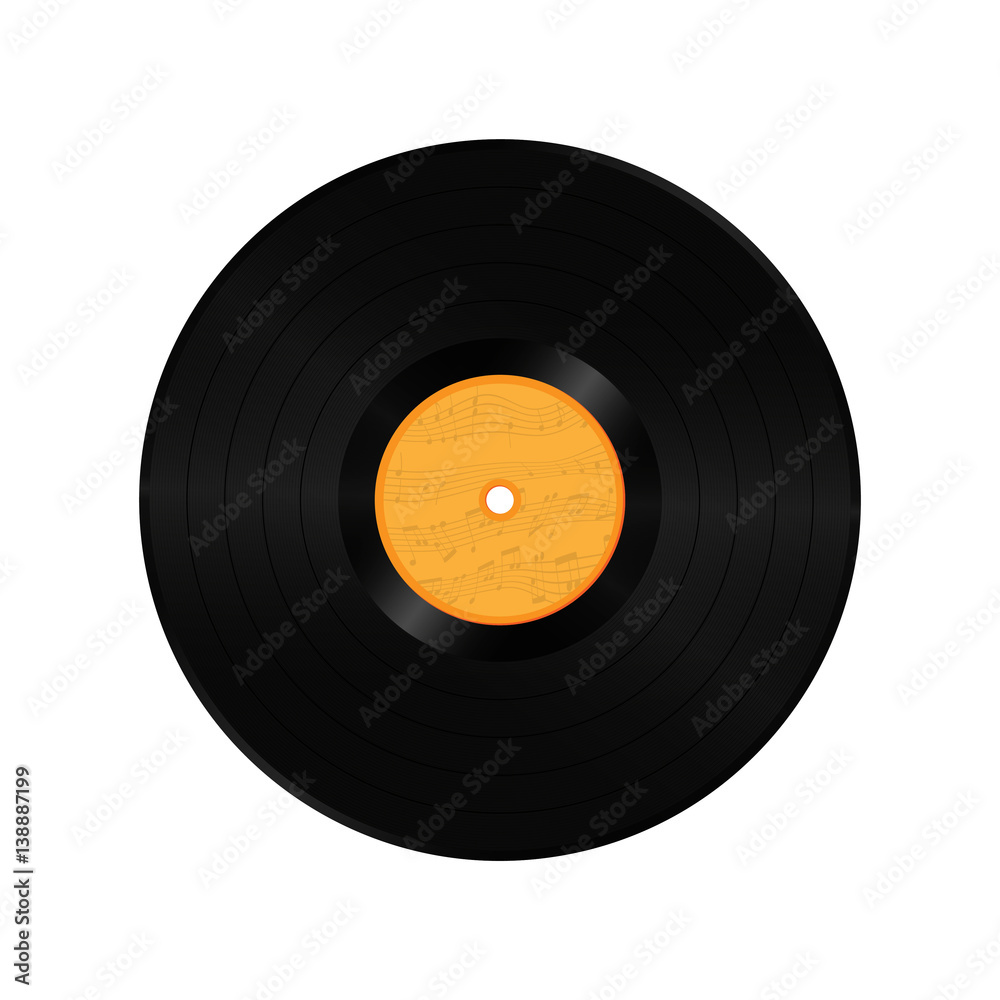 Blank Vinyl Record Long Play. Vector Illustration of Vinyl Record Long Play Blank Vinyl Record Long Play. Vector Illustration of Vinyl Record Long Play