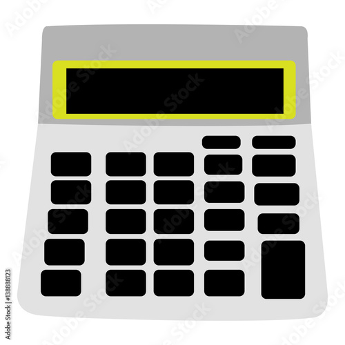Isolated calculator icon on a white background, Vector illustration