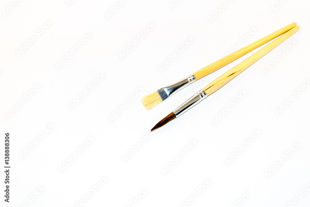 Naklejka premium Paintbrush isolated on a white background
