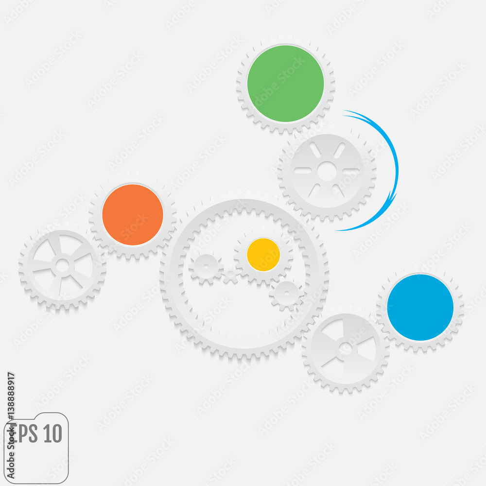 Infographic gears for your business. Vector illustration Infographic gears for your business. Vector illustration