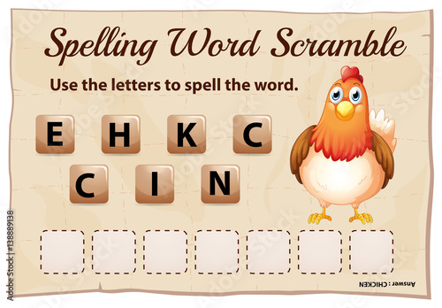 Spelling worksheet