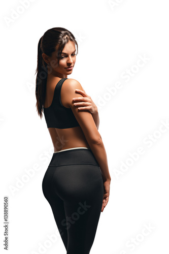 Sexy gentle athletic woman posing