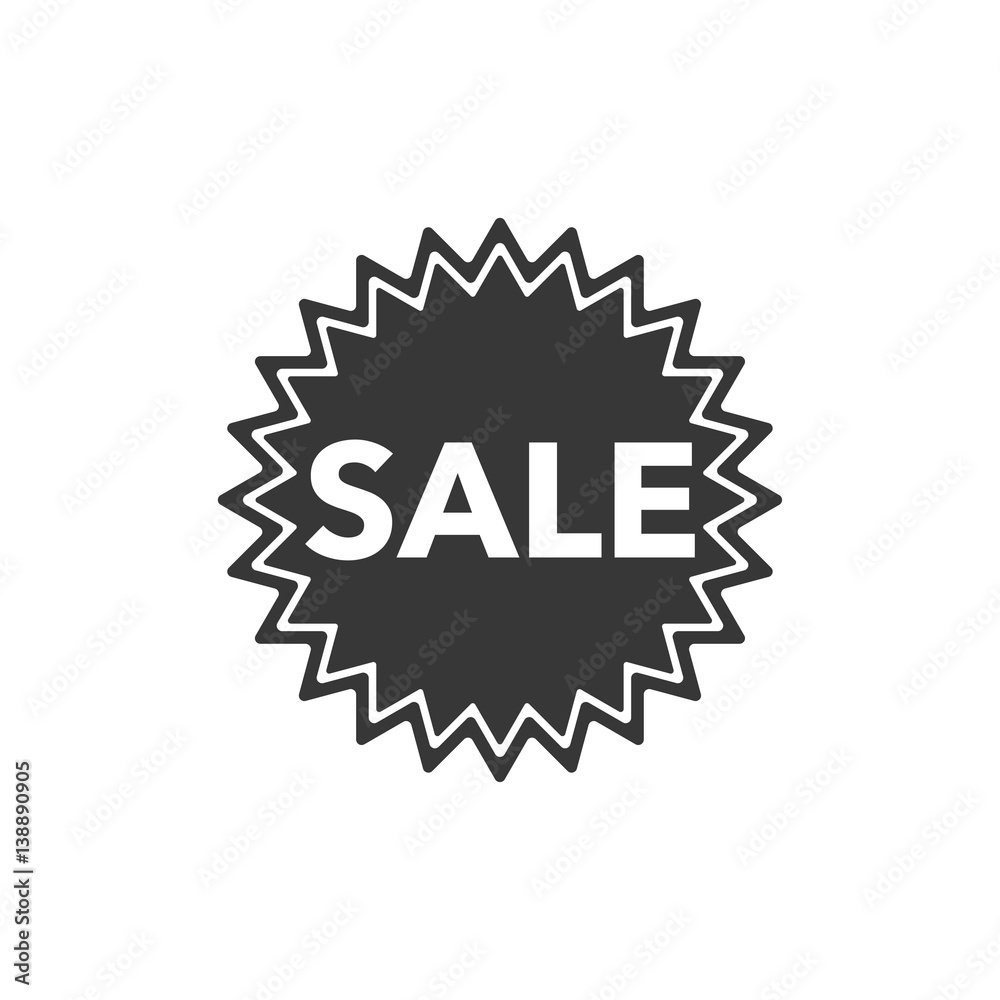sale label icon, on white background sale label icon, on white background