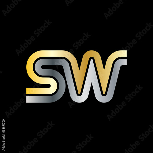 Initial Letter SW Linked Design Logo