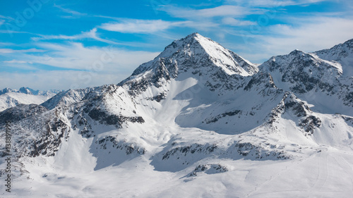 Österreichische Alpen im Kühtai, Tirol, im Winter