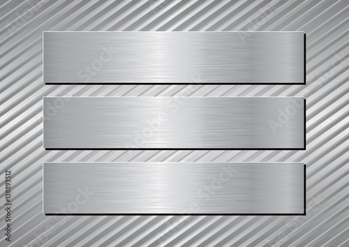 three silver plaques