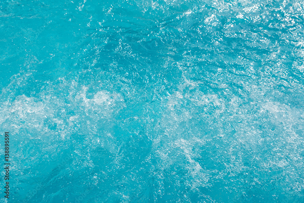 Blue water surface and ripple wave in pool Blue water surface and ripple wave in pool