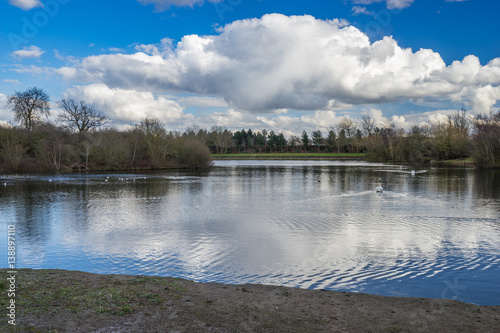 Tongwell lake in Milton Keynes. England photo