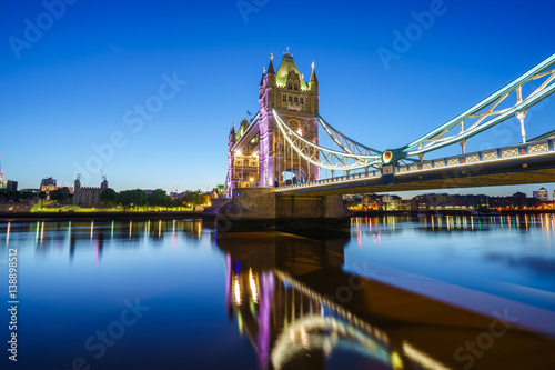 Famous Tower Bridge in the morning  London  England