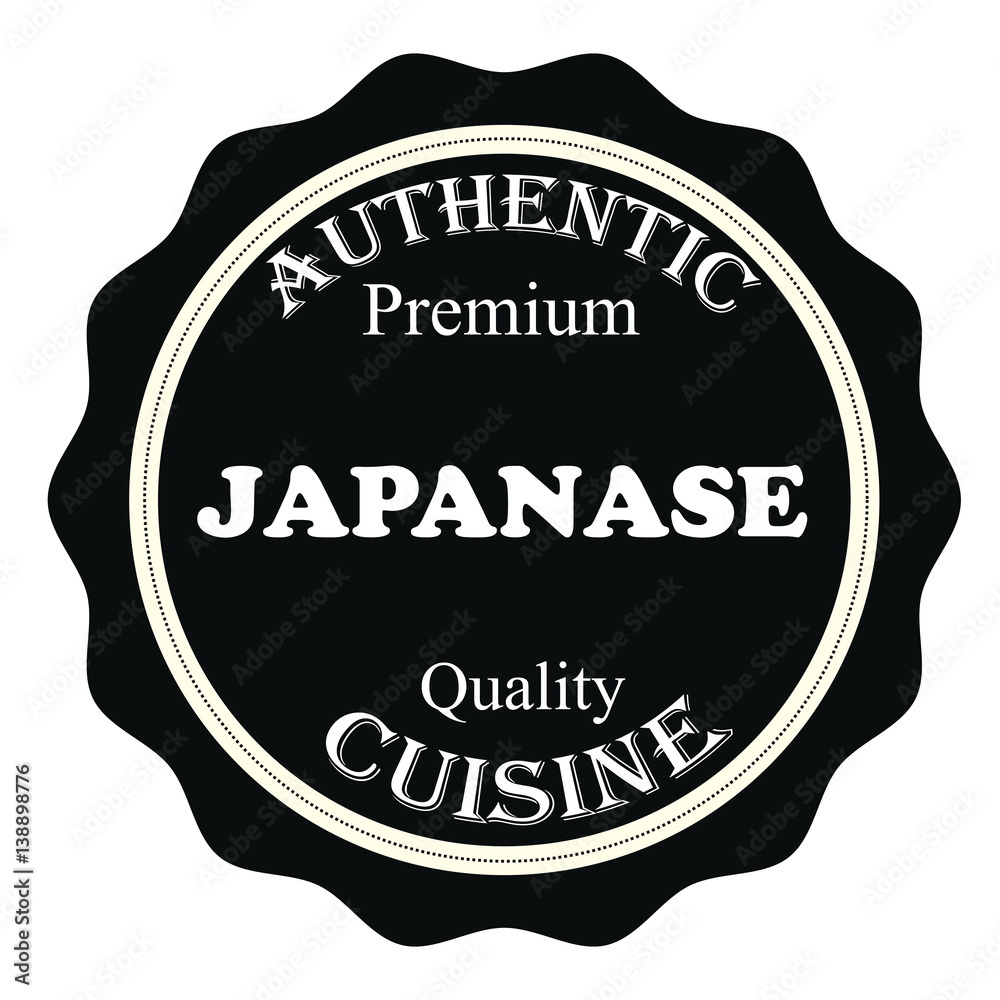 Authenic premium japanese cuisine stamp sign seal logo Authenic premium japanese cuisine stamp sign seal logo