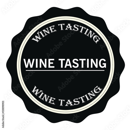 Wine tasting stamp sign seal logo